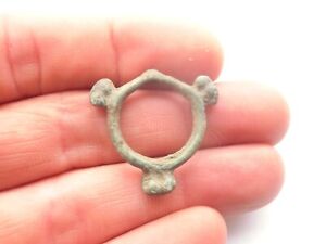  Wow Ancient Celtic Proto Money Currency Bronze Knobbed Ring Danube Region