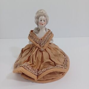 Porcelain Half Doll Pincushion Antique