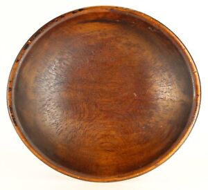  Antique 19th C Turned Maple Wood Treen Ware Mixing Food Bowl Superb Patina