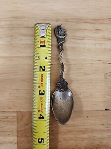Daniel Low Co Sterling Silver Souvenir Spoon Salem 1692 Cat Witch