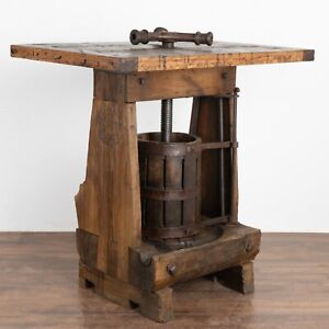 Standing Bar Wine Tasting Table From Old Wine Press Hungary Circa 1900