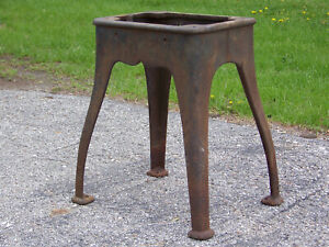 Antique Cast Iron 20 Base Stand Steampunk Industrial Table Art Pedestal Coffee