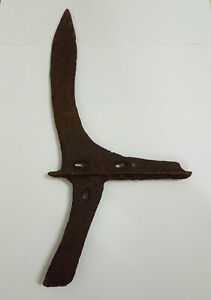 Chinese Old Iron Ge Spear Weapon Dagger Axe