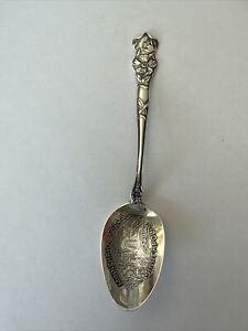 Minneapolis Minnesota Minnehaha Falls Sterling Silver Souvenir Spoon 5 Antique