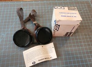 Vintage Glensite Eye Cup Goggles Usa Nos W Original Box Steampunk Gwt3