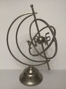 Vintage Large Armillary W S E N World Globe Figural Antique Collectable Item
