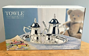 Towle Silversmiths Children S 5 Piece Silverplate Coffee Tea Set Never Used