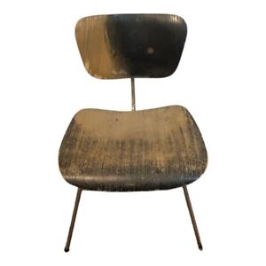 Vintage 1951 53 Eames Herman Miller Dcm Chair Mid Century Modern Classic Black