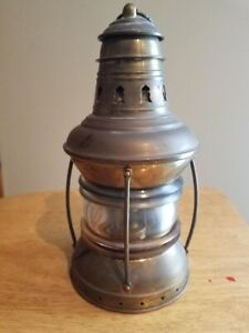 Vintage Wedge Brass Ship Anchor Lantern