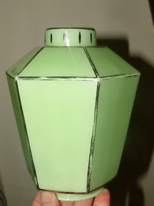  Rare Cocktail Shaker Shape Green Glass Art Deco Glass Lamp Lampe Shade 