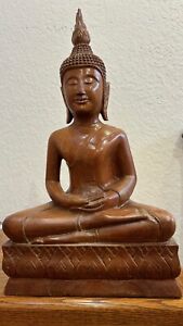 17 Inch Thai Wooden Buddha Statue