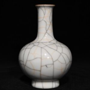 5 3 Antique Ming Dynasty Porcelain Chenghua Mark White Ice Crack Tianqiu Vase