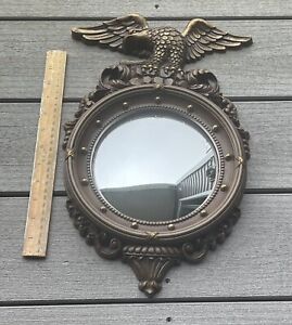 Vintage Dart Industries Federal Eagle Round Convex Porthole Wall Mirror 4410