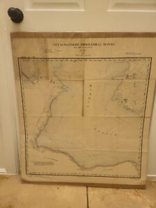 Map City Of Baltimore Topographical Survey Ht Douglas 1896 Gwynns Falls Area