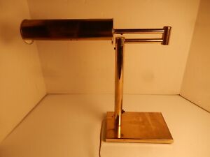 Vintage Mid Century Modern Nessen Studios Brass Swing Arm Desk Lamp