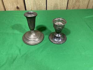 Vintage Sterling Silver Weighted Candlesticks 