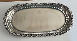 Towle Sterling Silver Bread Tray Beautifully Chased Pierced 10 By 5 