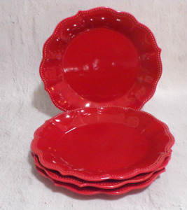 Pioneer Women Paige Red Dinner Plates Set Of 4