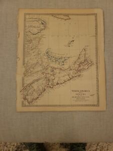 Large 1846 Map Of Nova Scotia Charles Knight Atlas 