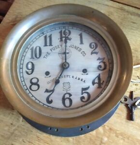 Antique Ashcroft Marine Clock Pusey Jones Co Gloucester N J U S A 