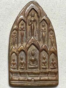 Phra Siptat Lp Ngern Rare Old Thai Buddha Amulet Pendant Magic Ancient Idol 2