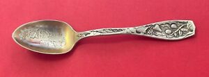 Fruit Motif Kansas City Mo Sterling Silver 11 6g 4 5 Souvenir Spoon