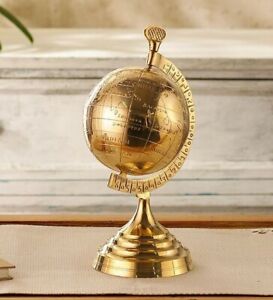 Golden Brass Globe Nautical World Geographic Mini Table Globe Desk Bookend Gift