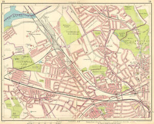 London Nw Cricklewood Aerodrome Willesden Green Hampstead Brondesbury 1930 Map