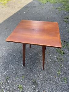 Cushman Colonial Maple Furniture Game Table Mcm Pivot Top 3 35 50s Folding Rare
