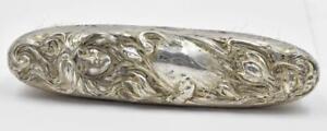 Antique Sterling Silver Unmarked Art Nouveau Nude Lady Crumber Brush 5 Long