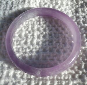 Vintage Icy Lavender Jadeite Jade Bangle Bracelet 63 5 Mm Grade A