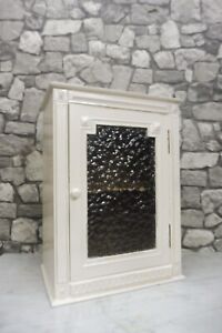 Antique French Wooden Wall Cabinet Bathroom Cabinet Shabby Chic White