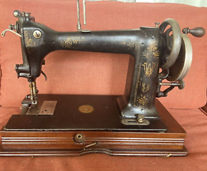 Wheeler Wilson No 9 Sewing Machine Vintage Antique Cast Iron With Bentwood