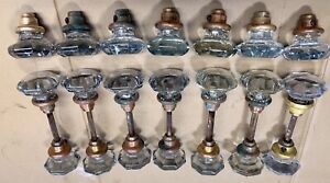 Vintage Antique Glass Door Knob Handles 7 Sets And 7 Singles All Eight Point