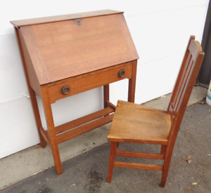 Excellent Arts Crafts Stickley Bros Drop Front Desk Chair
