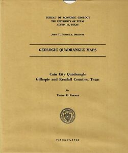 Geologic Map Cain City Quadrangle Texas