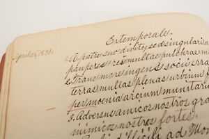 1889 1891 School Book Latin Journal Handwritten Handwriting Notebook Manuscript
