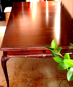 Vintage Mid Century Modern Very Long Mahogany Dining Room Table Beautiful 
