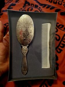Eastern 925 Sterling Silver 855 English Girl S Brush Comb Set In Orig Box