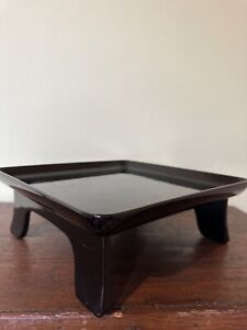 Japanese Wooden Legged Tray Lacquered Table Vtg Ozen Black No 1
