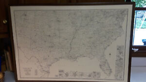 Vintage American Map Company 6138 Southeast Quarter Counties Towns 1k