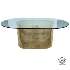 Vintage Curtis Jere Style Brass Dining Table