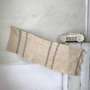60 Inches Long Table Runner Antique Linen Grain Sack Fabric Organic Hemp Fabr