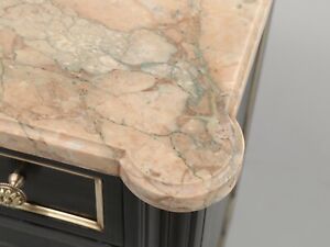 French Louis Xvi Style Rose Marble Top Enfilade Sideboard Dresser Table
