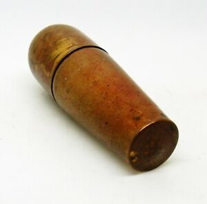 Antique Solid Copper Etui Sewing Kit With Celluloid Thimble