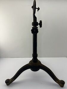 Antique Adjustable Height Cast Iron Industrial Drafting Table Base Stand