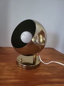 Vintage Retro Koch Lowy Modern Eyeball Brass Orb Lamp Light Spotlight