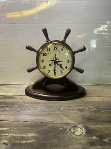 New England Ships Wheel Clock 8 Day