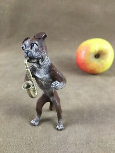 Bronze Vienna Franz Bergmann Dog Bulldog Musician Early Xx 6 