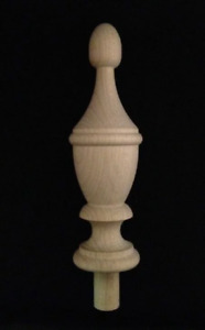 Newel Post Finial Maple Wood Unfinished Cap 7 3 8 Inch Tf9